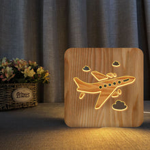 Load image into Gallery viewer, 3D Small Night Lamp Pine Material Holiday Gift Children Room Decorative Lights
