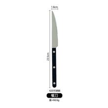Load image into Gallery viewer, Simple French Black Tableware Suit Steak Knife and Fork Dessert Spoon Fork Combination Household Tableware
