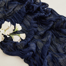 Load image into Gallery viewer, Voile Champray Table Runner Wedding Party Decoration Pleated Table Runner Tablecloth
