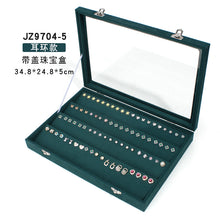 Load image into Gallery viewer, Jewelry Display Box Flip with Lid Transparent Jewelry Box Necklace Ring Storage Box
