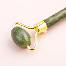 Load image into Gallery viewer, Scraping Plate Meridian Pick Bar Facial Facial Xiuyu Beauty Container Green Phoenix Jade Roller
