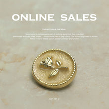 Load image into Gallery viewer, 5pcs/set Metal Button Rose Suit Coat Overcoat Sweater Decoration Button
