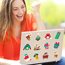 Load image into Gallery viewer, 50 Christmas Stickers New Santa Claus Stickers Snowflake Decoration Scene Sticker Decoration
