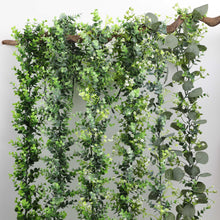 Load image into Gallery viewer, 5pcs Emulational Eucalyptus Rattan Eucalyptus Leaves Ivy Scindapsus Aureus Leaves Vine Fake Flower Plants
