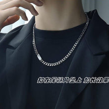 Load image into Gallery viewer, INS Fashion   Hip Hop Necklace Fashion Men and Women Short Necklace Titanium Steel Metal Personality Simple Clavicle Chain
