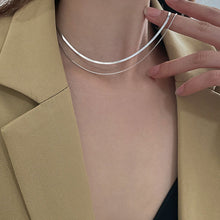 Load image into Gallery viewer, Double-Layer Twin Necklace Ins Cold Style Necklace Simple Sterling Silver Necklace Women's Clavicle Chain
