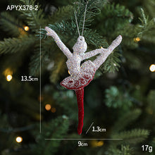 Load image into Gallery viewer, Christmas tree decoration pendant, elk pendant, flocking ornament, Christmas supplies
