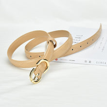Load image into Gallery viewer, Fashionable Thin Diamond Plaid Belt Women's Korean-Style All-Matching Jeans Thin Pants Belt
