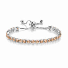Load image into Gallery viewer, European and American Color Zircon Bracelet Female Fully-Jeweled Crystal Tennis Birthday Bracelet
