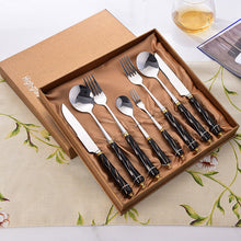 Load image into Gallery viewer, Stainless-Steel Knife and Fork Set Western Tableware Household Steak Knife, Fork and Spoon Gift Set
