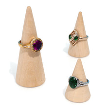 Load image into Gallery viewer, 3PCs/Set Creative Ring Display Stand Cone Counter Ring Setting Cone Solid Wood Base Jewelry Ornament Ornaments
