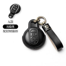 Load image into Gallery viewer, Mini Car Key Sleeve Cooper Mini Key Shell Women's  Handmade Genuine Leather Bag Buckle
