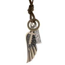 Load image into Gallery viewer, Wings Pendant Necklace Adjustable Simple Long Men's Necklace
