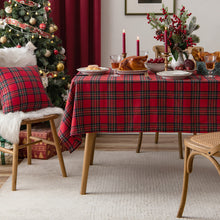 Load image into Gallery viewer, Christmas Holiday Tablecloth American Red Simple Plaid Table Mat Hotel Coffee Table Cloth Decorative Tablecloth
