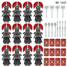 Load image into Gallery viewer, 1642 Roman Soldier Small Particle Corps Doll Toy Model Children Assembling Building Blocks Toy Weapon Axe
