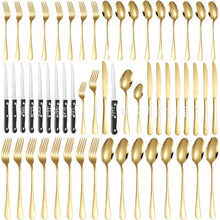 Load image into Gallery viewer, Product Stainless Steel Tableware 48-Piece Set 1010 Six Main Pieces Knife, Fork and Spoon
