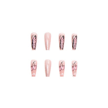 Load image into Gallery viewer, Glitter Butterfly Manicure Long Ballet Nail Cute Cherry Pile Diamond Wear Nail
