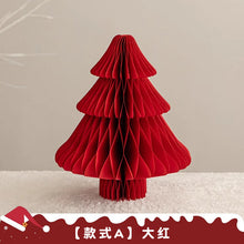 Load image into Gallery viewer, Christmas tree ornament paper folding handmade DIY desktop mini Christmas tree
