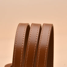 Load image into Gallery viewer, Thin Belt Non-Hole Design Decorative Band Waist Seal Dress Versatile Two-Layer Leather Women's Leather Belt
