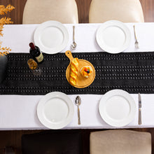 Load image into Gallery viewer, Cotton and Linen Tassel Table Runner Hollow Long Tablecloth Cover Cloth Festival Wedding Ceremony Layout Decorative Cloth
