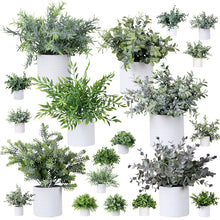 Load image into Gallery viewer, Artificial Green Plant Pot Cylindrical Pulp Cement Pot Combination Home Desktop Pot Simulation Bonsai
