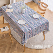 Load image into Gallery viewer, Ethnic Style Tablecloth Bohemian Table Cloth Ins Camping Placemat Waterproof Oil-Proof Cotton Linen Printing Coffee Table Cloth
