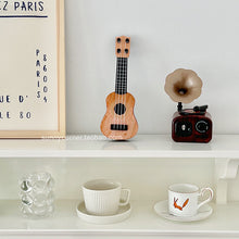 Load image into Gallery viewer, Retro Simulation Musical Instrument Small Ornaments Mini Ukulele Guitar Home Decorations
