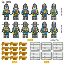 Load image into Gallery viewer, M1801 M1805 M1806 M1813 M1811 Middle Ancient Soldier Building Blocks Little Figure Toy Suit
