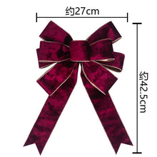 Load image into Gallery viewer, Christmas Day Pendant Velvet Bow Velvet Ribbon Christmas Tree Decorative Flowers
