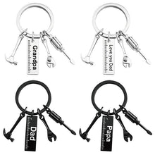 Load image into Gallery viewer, Stainless Steel Key Ring Hammer Screwdriver Wrench Tool Creative Gift
