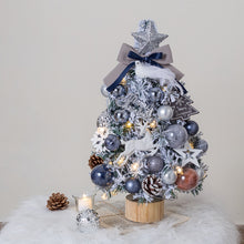 Load image into Gallery viewer, 45cm New Blue Color Christmas Tree with Lights Family Desktop Accessories Christmas Decorations
