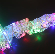 Load image into Gallery viewer, 4M Christmas Decoration Bronzing Double-Layer Silk LED Lighting Chain Ribbon
