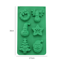 Load image into Gallery viewer, Christmas Silicone Mold Christmas Tree Gingerbread Man Mold Cookie Candy Mold
