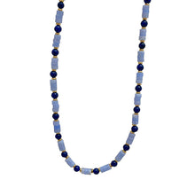 Load image into Gallery viewer, New Retro Lapis Lazuli Color Beaded Necklace Women's Simple Fashion Short Necklace
