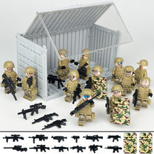 Load image into Gallery viewer, Package Container Equipment Special Police Doll Toy Small Particle Military Doll Children Assembling Building Blocks Toy
