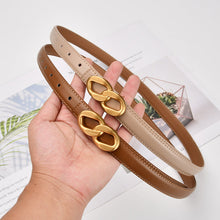 Load image into Gallery viewer, Smooth Buckle Thin Belt Ladies Decoration with Dress Shirt Retro Small Pant Belt
