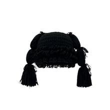 Load image into Gallery viewer, Japanese two-dimensional cute double braids pink wool hat female autumn and winter warm sweet soft sister wig knitted hat
