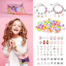 Load image into Gallery viewer, New Children's DIY Handmade Bracelet 158PCs Colorful Beaded Sequins Jewelry Storage Bag
