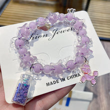 Load image into Gallery viewer, New Quicksand Bottle Girlfriends' Bracelet Cute Cartoon Bear Bracelet Student Candy Bracelet Crystal String Beads
