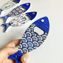 Load image into Gallery viewer, Beverage Bottle Opener Fish Shape Refridgerator Magnets Relief Texture Gilding Crafts
