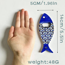 Load image into Gallery viewer, Beverage Bottle Opener Fish Shape Refridgerator Magnets Relief Texture Gilding Crafts
