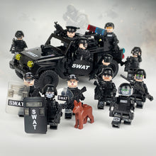 Load image into Gallery viewer, X014 Desert Storm Police Car Jeep Toy Children Assembling Building Blocks Toy
