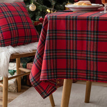 Load image into Gallery viewer, Christmas Holiday Tablecloth Red Plaid Table Cloth Living Room Decoration Tea Table Cloth Table Mat Rectangular Tablecloth
