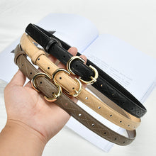 Load image into Gallery viewer, Fashionable Thin Diamond Plaid Belt Women's Korean-Style All-Matching Jeans Thin Pants Belt
