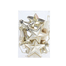 Load image into Gallery viewer, 12pcs/set Electroplating Five-Pointed Star Bright Christmas Tree Decorations Holiday Decorations
