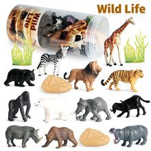 Load image into Gallery viewer, Mini Marine Life Model Set Wildlife Farm Poultry Model Simulation Solid Dinosaur Model Children's Teaching Cognitive Toys
