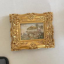 Load image into Gallery viewer, Retro Golden Resin Small Photo Frame Wall-Mounted Photo Wall Creative Art Simple American Pastoral Style

