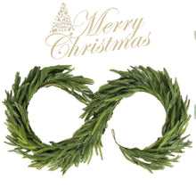 Load image into Gallery viewer, Christmas atmosphere decoration Norfolk pine rattan simulation feel soft glue fireplace decoration green plants
