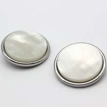 Load image into Gallery viewer, 5pcs/Set Clothing Accessories Accessories round Metal Button Gold and Silver Edge Imitation Shell Sweater Coat Button
