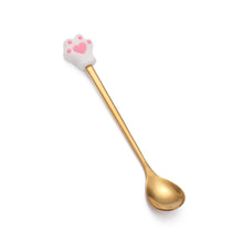 Load image into Gallery viewer, Cartoon Tableware Cat's Paw Spoon Cute Dessert Spoon Stainless Steel Spoon Doll Dessert Fruit Fork
